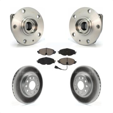 Front Hub Bearing Assembly Coat Brake Rotor Pad Kit For Volkswagen Golf SportWagen e-Golf KBB-121036