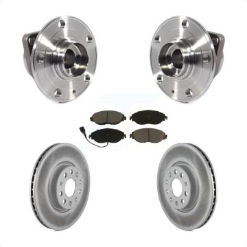 Front Hub Bearing Coat Brake Rotor Pad Kit For 15 Volkswagen GTI With Performance Package KBB-121041