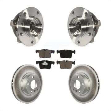 Front Hub Bearing Assembly Coated Disc Brake Rotors And Ceramic Pads Kit For BMW X3 X4 KBB-121046