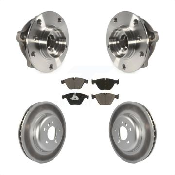 Front Hub Bearing Coated Brake Rotor And Pad Kit For BMW 535i xDrive 535d 640i Gran Coupe KBB-121047