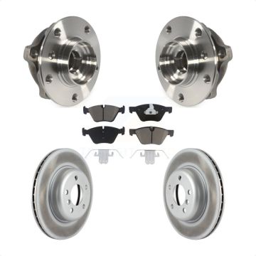 Front Hub Bearing Assembly Coated Disc Brake Rotors And Pads Kit For BMW 528i xDrive KBB-121048