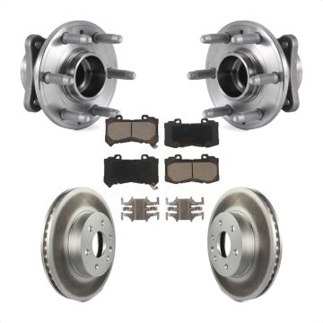 Front Hub Bearing Assembly Coat Brake Rotor Pad Kit For Chevrolet Colorado GMC Canyon 4WD KBB-121050