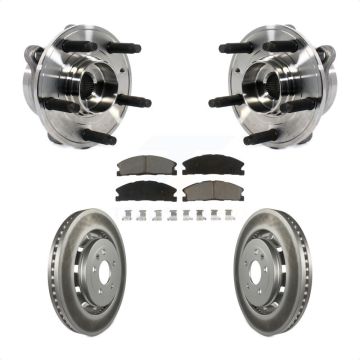 Front Hub Bearing Coated Brake Rotor And Pad Kit For Ford Taurus Police Interceptor Sedan KBB-121053