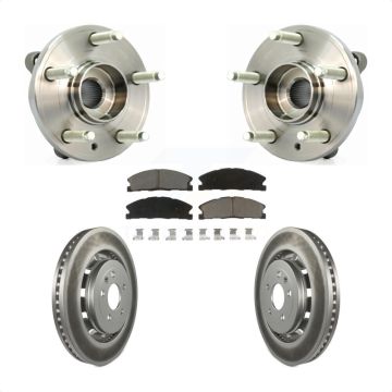 Front Hub Bearing Assembly Coat Brake Rotor Pads Kit For Ford Flex Taurus Lincoln MKT MKS KBB-121055