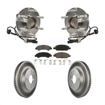 Front Hub Bearing Coat Brake Rotor Pads Kit For GMC Sierra 1500 Chevrolet Silverado Tahoe KBB-121056