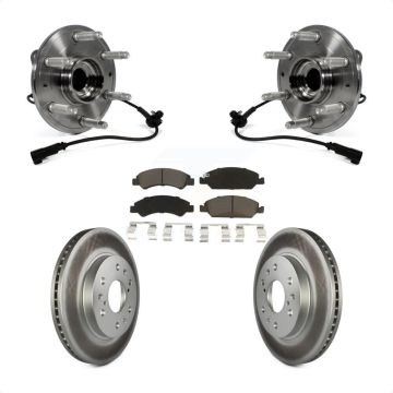 Front Hub Bearing Coat Brake Rotor Pads Kit For GMC Sierra 1500 Chevrolet Silverado Tahoe KBB-121057