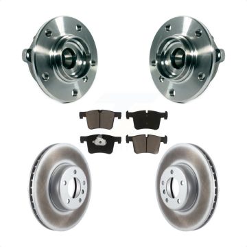 Front Hub Bearing Assembly Coated Disc Brake Rotors And Pads Kit For BMW 335i xDrive GT KBB-121066