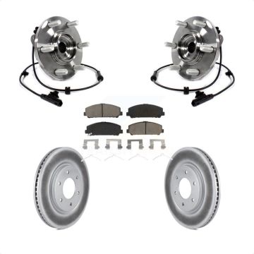 Front Hub Bearing Assembly Coat Brake Rotor Pads Kit For INFINITI QX80 Nissan Armada QX56 KBB-121072