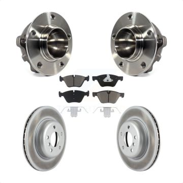 Front Hub Bearing Assembly Coated Disc Brake Rotors And Ceramic Pads Kit For BMW 528i KBB-121073