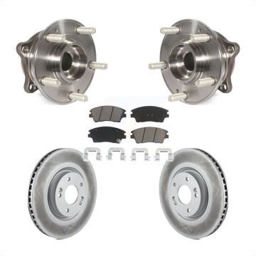 Front Hub Bearing Assembly Coated Disc Brake Rotors And Ceramic Pads Kit For Kia Sportage KBB-121080