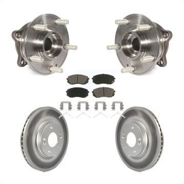 Front Hub Bearing Assembly Coated Disc Brake Rotor Pads Kit For Hyundai Sonata Kia Optima KBB-121081