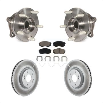Front Hub Bearing Assembly Coated Disc Brake Rotor Pads Kit For Hyundai Sonata Kia Optima KBB-121082