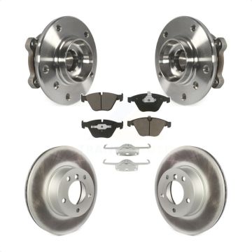 Front Hub Bearing Coated Disc Brake Rotor Pad Kit For 2013-2015 BMW X1 xDrive28i with AWD KBB-121089