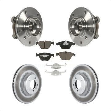 Front Hub Bearing Assembly Coated Brake Rotor Pads Kit For 2013 BMW X1 xDrive35i with AWD KBB-121090