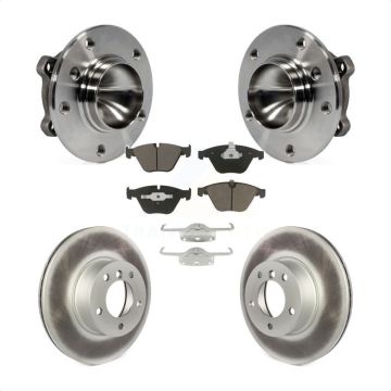 Front Hub Bearing Assembly Coated Disc Brake Rotors And Ceramic Pads Kit For BMW 328i X1 KBB-121091