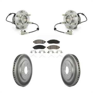 Front Hub Bearing Assembly Coated Brake Rotor Pads Kit For Nissan Frontier Suzuki Equator KBB-121094
