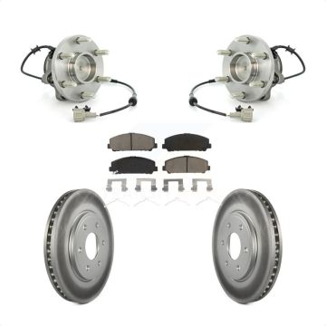 Front Hub Bearing Assembly Coated Disc Brake Rotor And Ceramic Pad Kit For Suzuki Equator KBB-121096