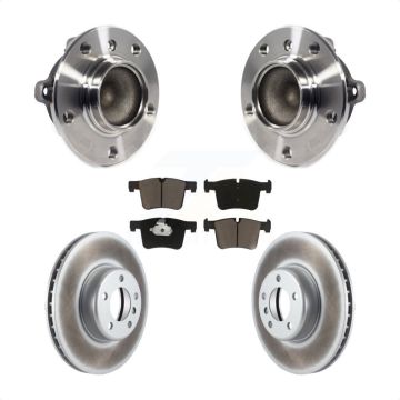 Front Hub Bearing Coated Brake Rotor Pad Kit For BMW 335i With 340mm Diameter KBB-121097