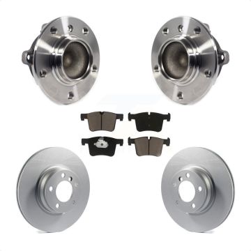 Front Hub Bearing Assembly Coated Disc Brake Rotor And Ceramic Pads Kit For BMW 328i 330e KBB-121100