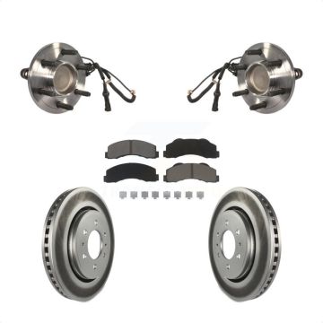 Front Hub Bearing Coat Brake Rotor Pad Kit For 2010 Ford Expedition Lincoln Navigator RWD KBB-121106