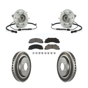 Front Hub Bearing Coat Brake Rotor Pad Kit For 2010 Ford Expedition Lincoln Navigator 4WD KBB-121107