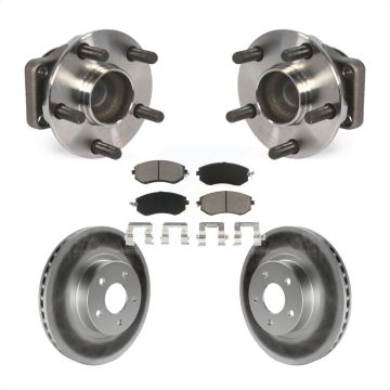 Front Hub Bearing Assembly Coated Brake Rotor Pad Kit For 2013-2016 Scion FR-S Subaru BRZ KBB-121109