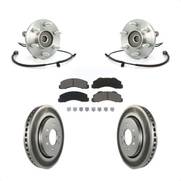 Front Hub Bearing Coated Brake Rotor Pads Kit For Ford F-150 Expedition Lincoln Navigator KBB-121112