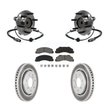 Front Hub Bearing Coat Brake Rotor Pad Kit For 2011-2014 Ford F-150 RWD With 7 Lug Wheels KBB-121115