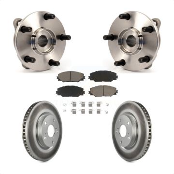 Front Hub Bearing Assembly Coated Brake Rotor Pad Kit For Toyota RAV4 Scion Corolla iM tC KBB-121117