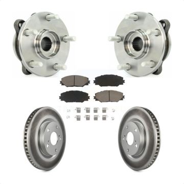 Front Hub Bearing Assembly Coated Disc Brake Rotor Pad Kit For Toyota RAV4 Scion tC Mirai KBB-121118