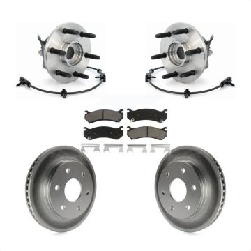 Front Hub Bearing Coat Brake Rotor Pads Kit For Chevrolet GMC Silverado 1500 Sierra Yukon KBB-121122