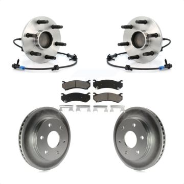 Front Hub Bearing Coat Brake Rotor Pads Kit For Chevrolet GMC Silverado 1500 Sierra Yukon KBB-121123