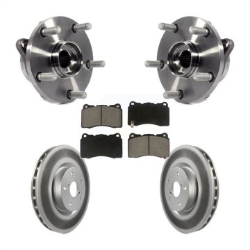Front Hub Bearing Assembly Coated Disc Brake Rotor And Pad Kit For Subaru Impreza WRX STI KBB-121127