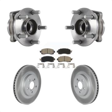 Front Hub Bearing Assembly Coated Disc Brake Rotor & Pad Kit For Subaru Crosstrek Impreza KBB-121129