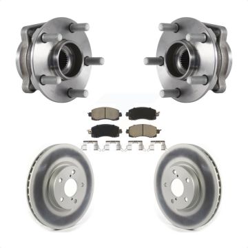 Front Hub Bearing Assembly Coated Disc Brake Rotor And Ceramic Pad Kit For Subaru Impreza KBB-121130