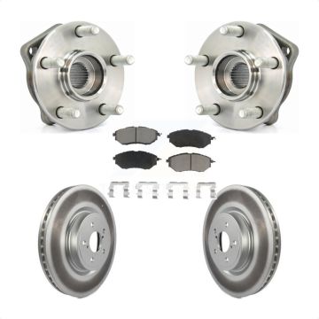 Front Hub Bearing Assembly Coated Brake Rotor Pads Kit For Subaru Outback Legacy Forester KBB-121131