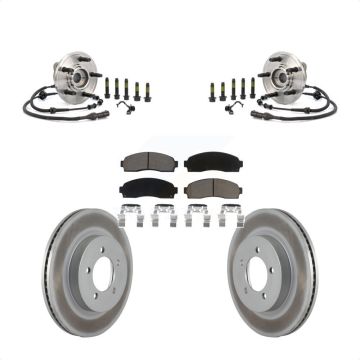 Front Hub Bearing Assembly Coat Brake Rotor Pad Kit For Ford Explorer Mercury Mountaineer KBB-121133