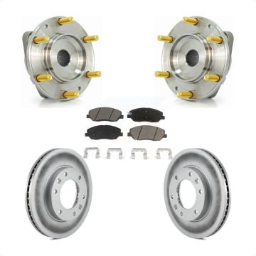 Front Hub Bearing Assembly Coated Brake Rotor & Pads Kit For Kia Sedona Hyundai Entourage KBB-121134