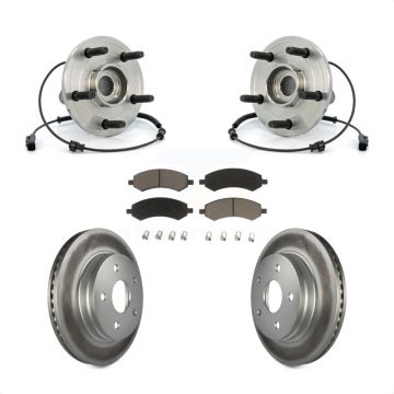 Front Hub Bearing Assembly Coated Disc Brake Rotor And Ceramic Pad Kit For Dodge Ram 1500 KBB-121135