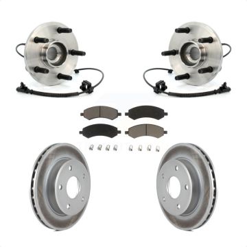 Front Hub Bearing Coated Disc Brake Rotor Pads Kit For Dakota Dodge Ram Mitsubishi Raider KBB-121148