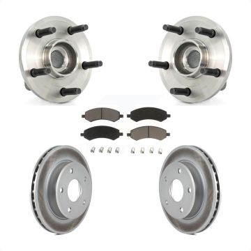 Front Hub Bearing Coat Brake Rotor Pad Kit For Dodge Dakota Mitsubishi Raider 2-Wheel ABS KBB-121149