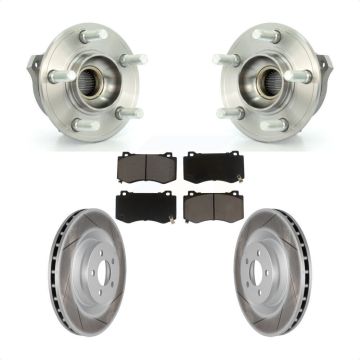 Front Hub Bearing Coated Brake Rotor And Pad Kit For Dodge Charger Challenger GT with AWD KBB-121160