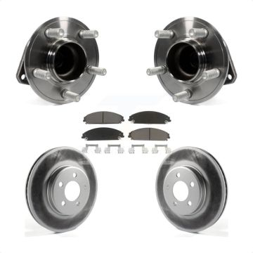 Front Hub Bearing Coated Brake Rotor Pad Kit For 2019 Dodge Charger Without Brembo Brakes KBB-121169