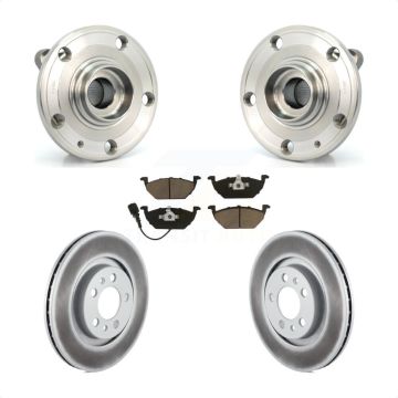 Front Hub Bearing Assembly Coated Disc Brake Rotors And Pads Kit For Volkswagen Jetta KBB-121177
