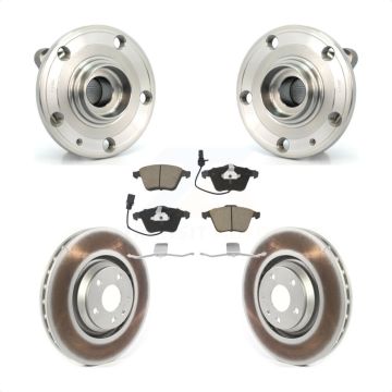 Front Hub Bearing Assembly Coated Disc Brake Rotors And Pads Kit For Audi TT Quattro TTS KBB-121182
