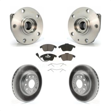 Front Hub Bearing Coated Brake Rotor Pad Kit For Volkswagen Rabbit 3 Bolt Mounting Flange KBB-121183