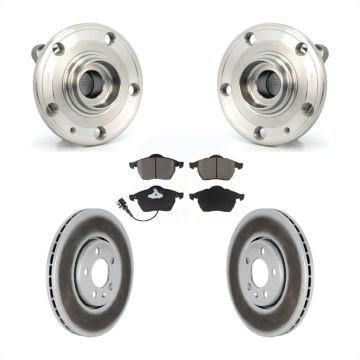 Front Hub Bearing Assembly Coated Disc Brake Rotors And Pads Kit For Volkswagen Jetta KBB-121184