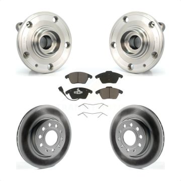 Front Hub Bearing Assembly Coated Brake Rotor Pads Kit For Volkswagen GTI Audi A3 Quattro KBB-121186
