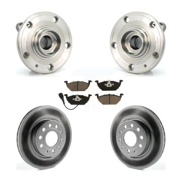 Front Hub Bearing Assembly Coated Disc Brake Rotors And Pads Kit For Volkswagen Jetta KBB-121187