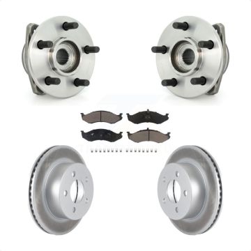 Front Hub Bearing Assembly Coated Disc Brake Rotor And Pad Kit For Jeep Grand Wagoneer TJ KBB-121190